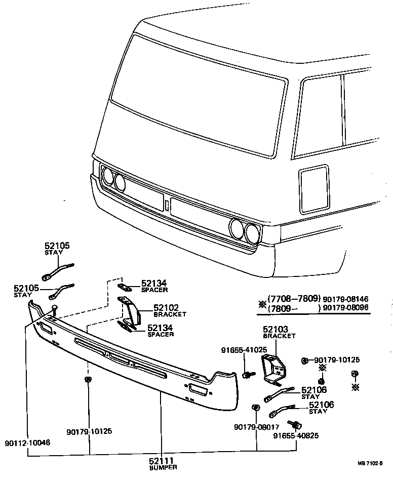 52115-90500 STAY SUB-ASSY, FRONT BUMPER, RH product image