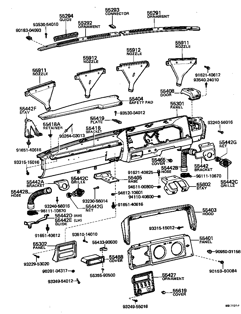 55301-90751 PANEL SUB-ASSY, INSTRUMENT product image