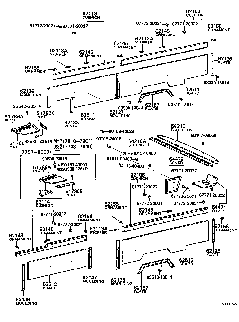 62114-90742 BOARD, QUARTER INSIDE TRIM, LH product image