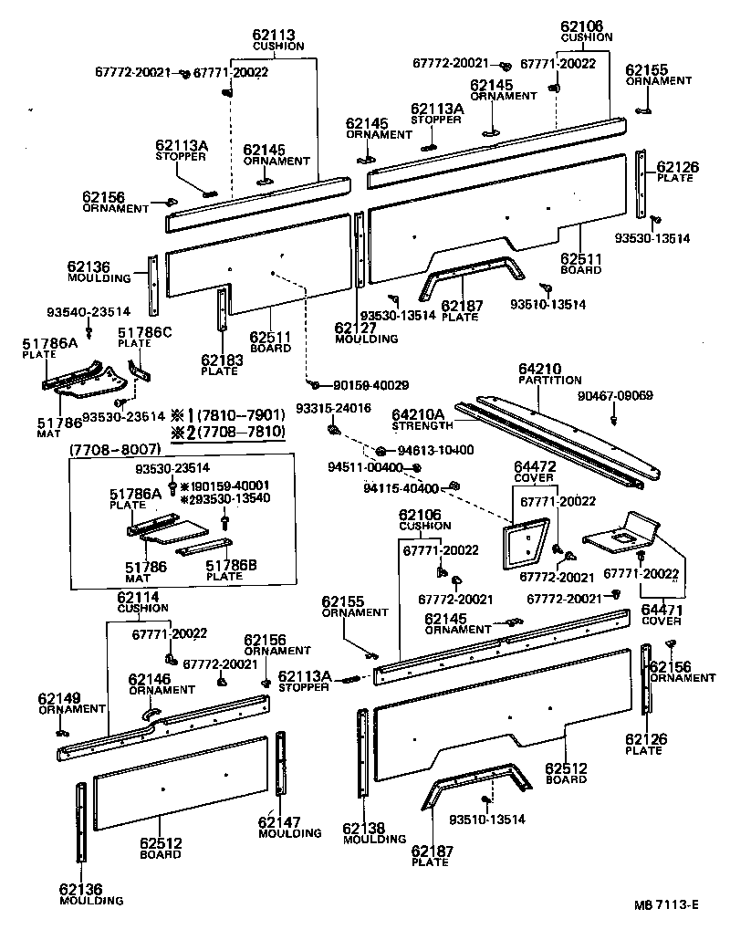 62111-90740 BOARD, QUARTER INSIDE TRIM, RH product image
