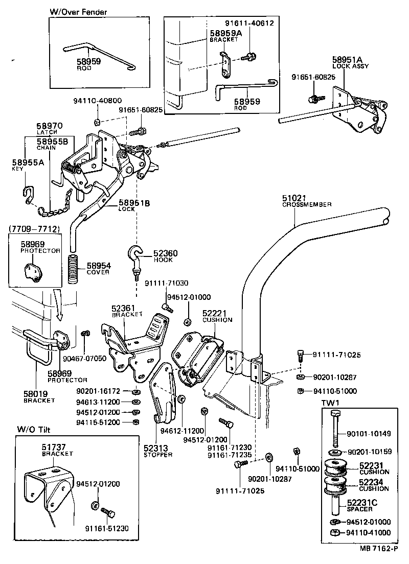 52203-36020 CUSHION, BODY MOUNT, NO.2 UPPER product image