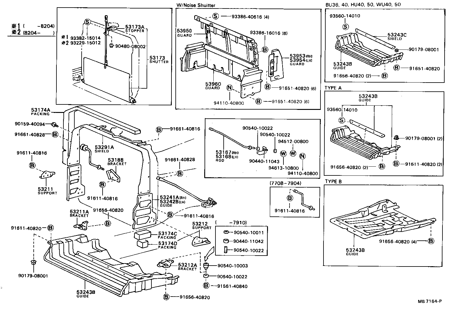 53726-95400 PACKING, NO.3(FOR RADIATOR WIND SHUTTER) product image