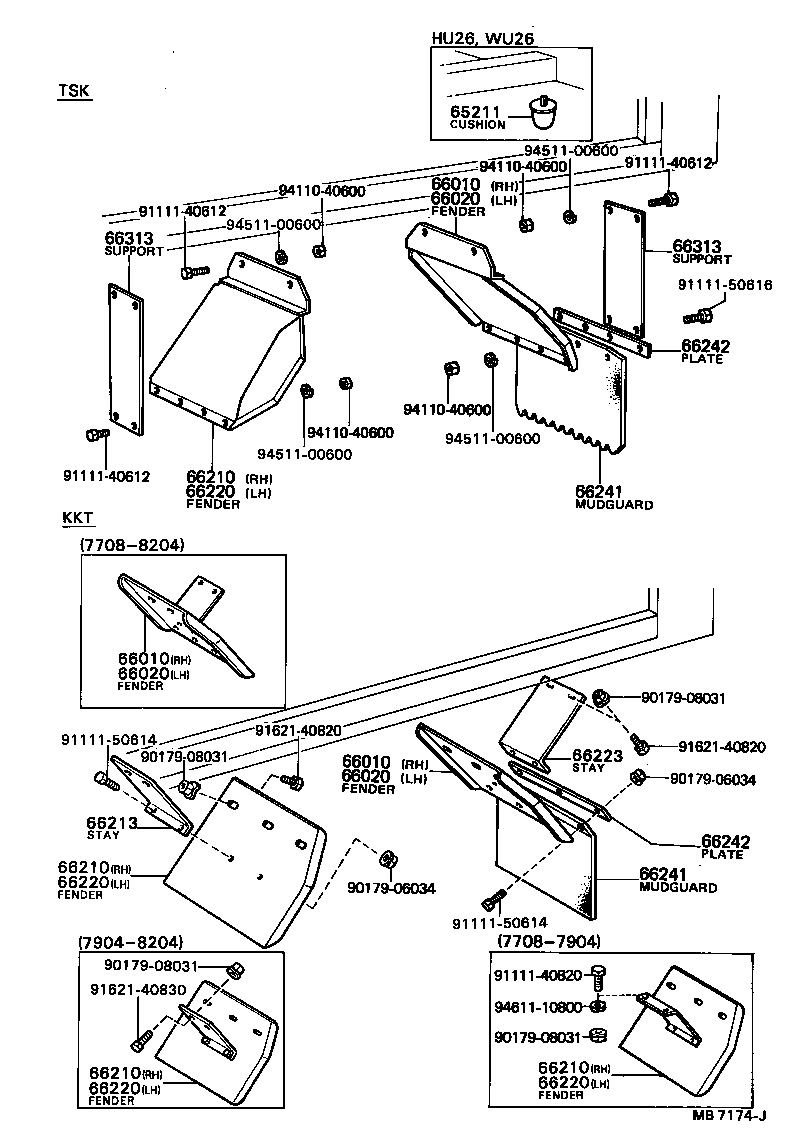 66203-92811 FENDER ASSY, REAR BODY, REAR RH product image