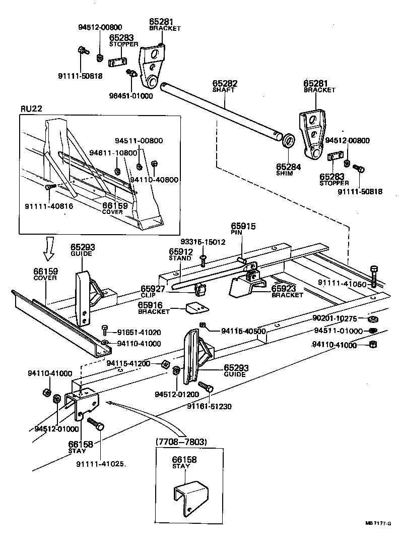 65281-93300 BRACKET, BEZEL HINGE product image