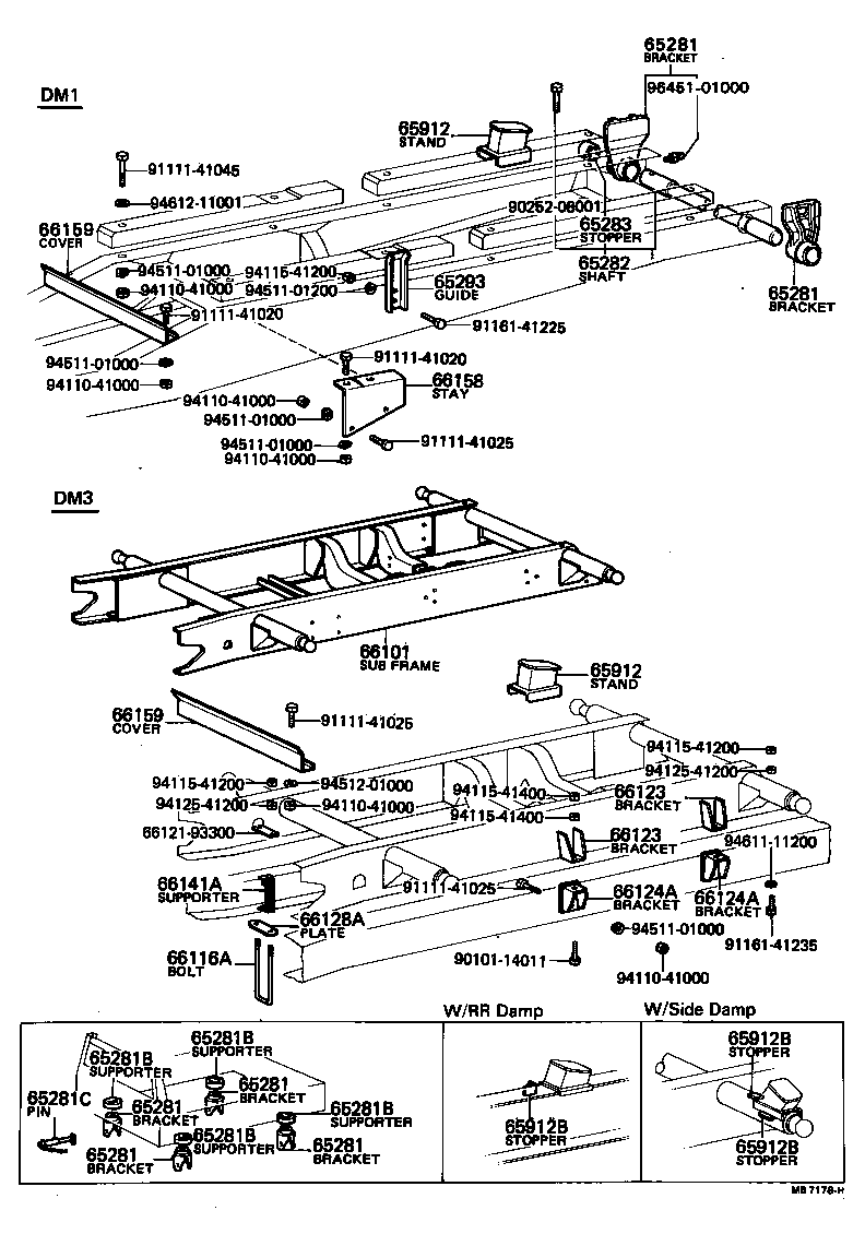 65281-93300 BRACKET, BEZEL HINGE product image