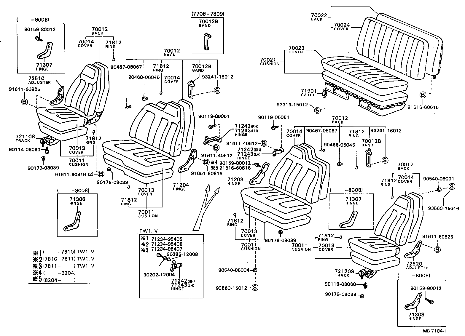 71072-95433 COVER ASSY, NO.1 SEAT CUSHION product image