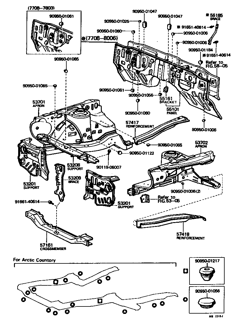 Toyota 53203-22060 SUPPORT SUB-ASSY, RADIATOR