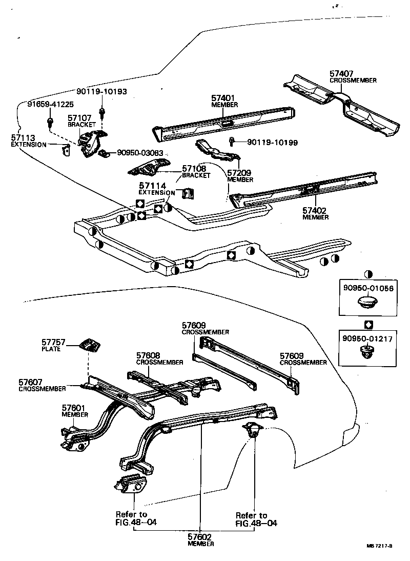 57073-22030 BRACKET SUB-ASSY, LATERAL ROD product image