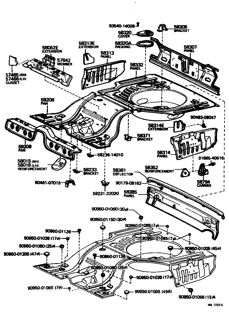 Toyota 58016-22010 REINFORCEMENT, BELT ANCHOR TO FLOOR PAN, LH