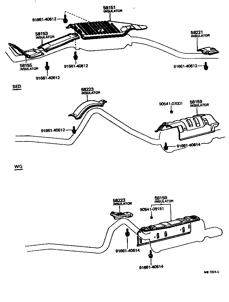 Toyota 58041-22040 INSULATOR, FRONT FLOOR HEAT, NO.1