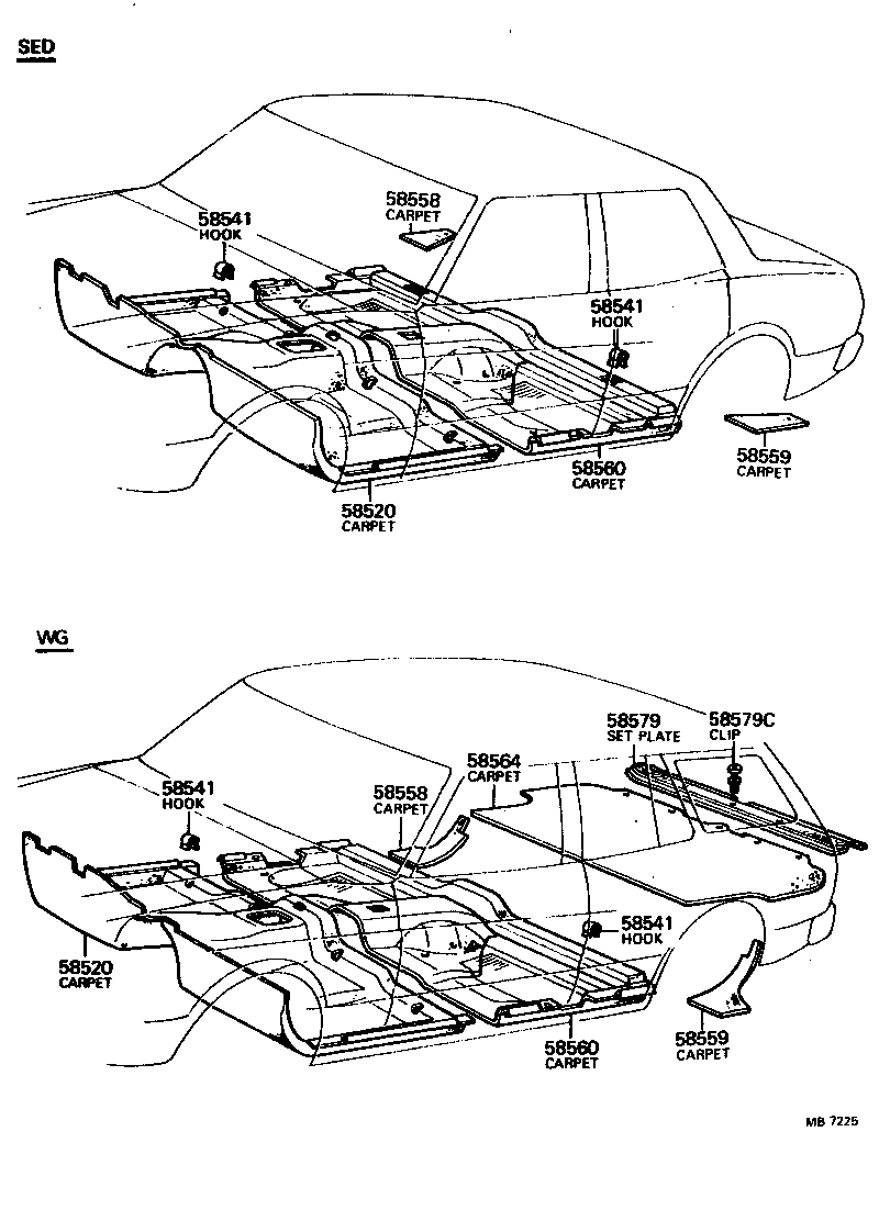 58540-22301-01 CARPET ASSY, FLOOR, REAR product image