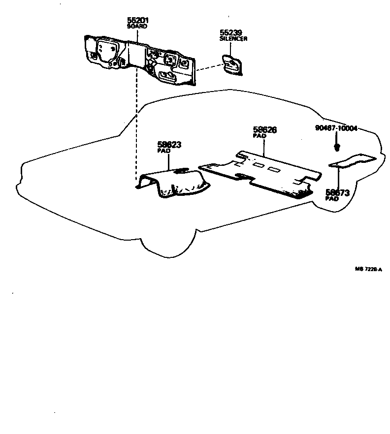 Toyota 55210-22051 BOARD SUB-ASSY, DASH PANEL SILENCER