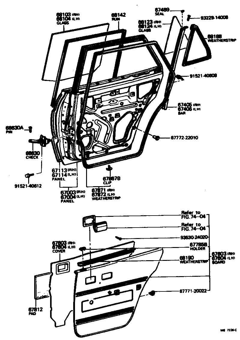 Toyota 67004-22110 PANEL SUB-ASSY, REAR DOOR, LH