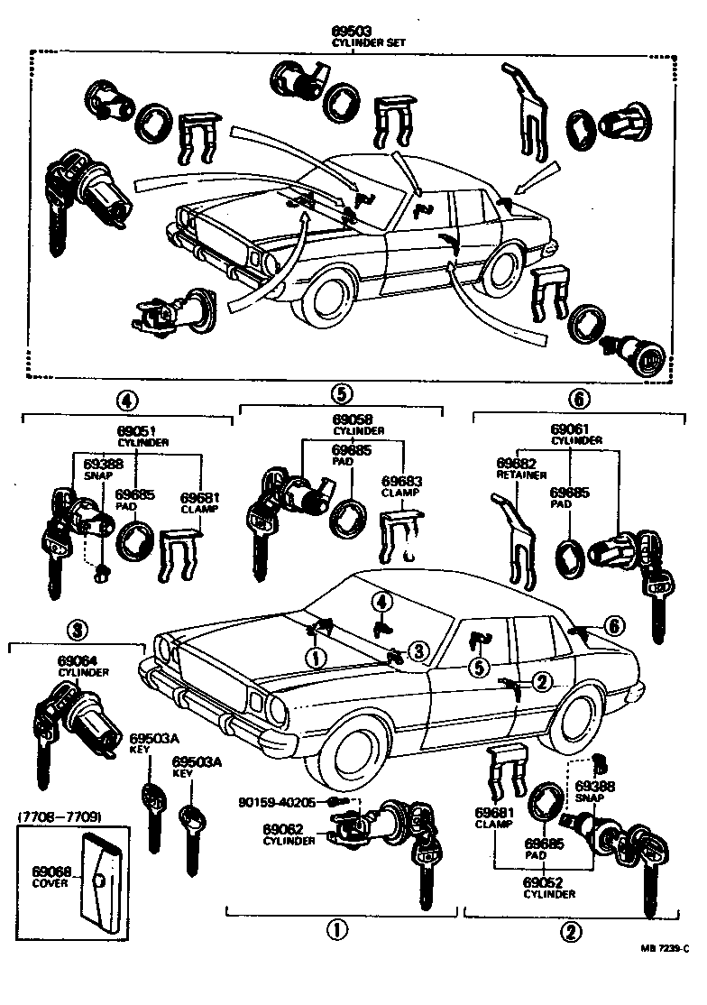 Toyota 69759-22020 SNAP, ROD(FOR DOOR LOCK)