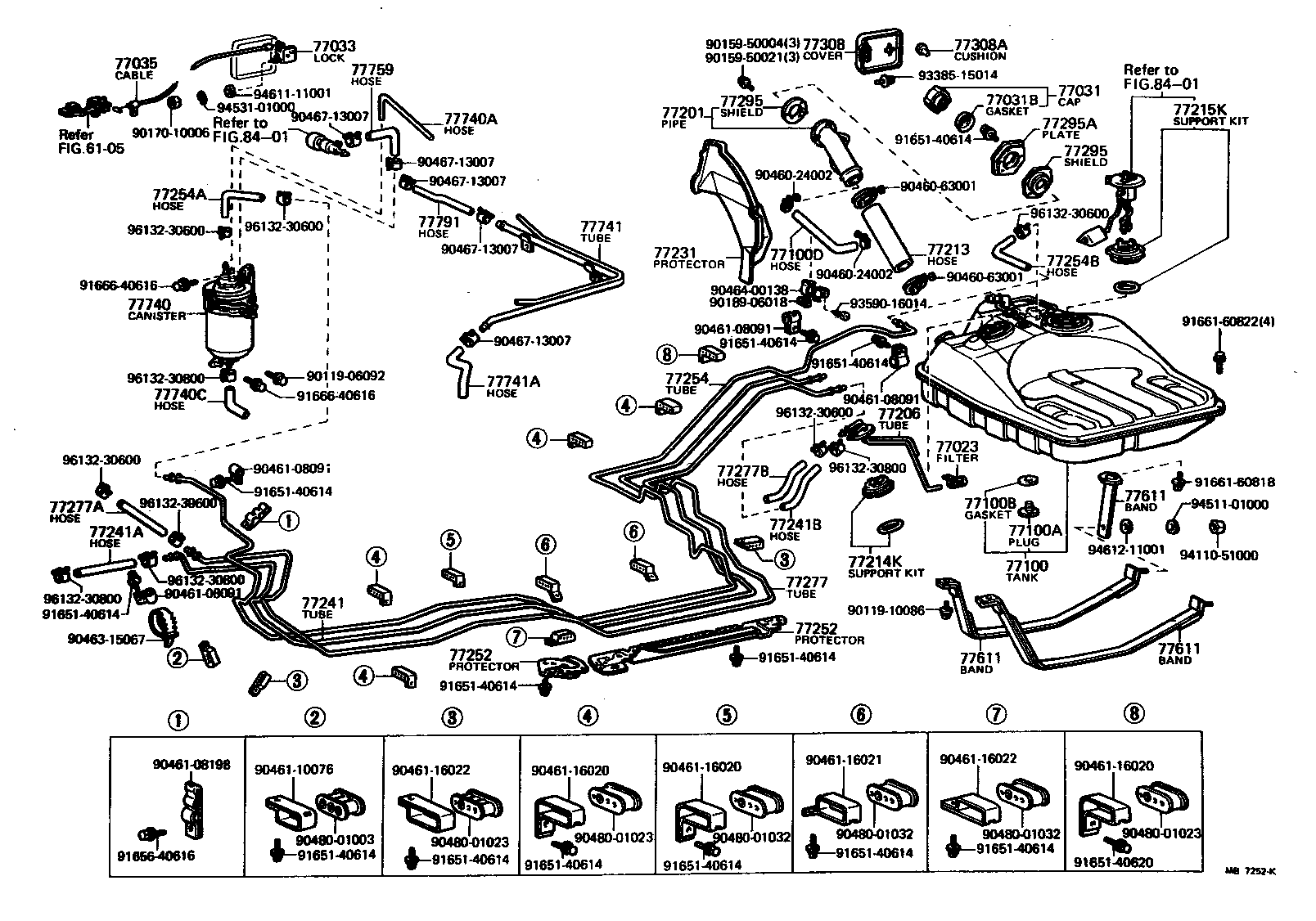 Toyota 77205-91605 TUBE, FUEL MAIN, NO.1