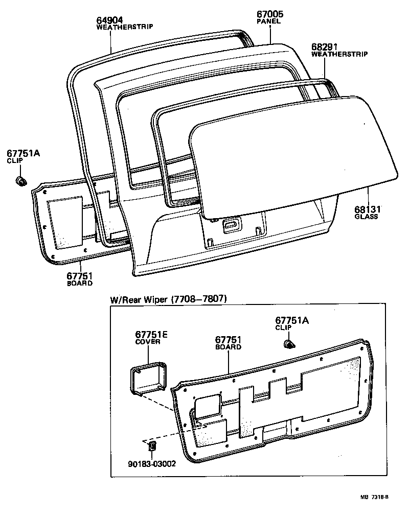67005-15230 PANEL SUB-ASSY, BACK DOOR product image
