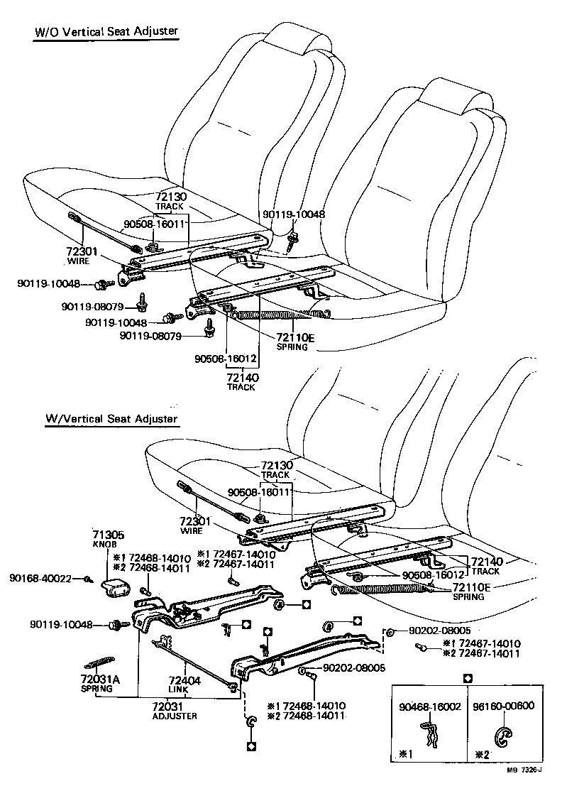 90507-18002 SPRING, TENSION, NO.1 (FOR SEAT TRACK) product image