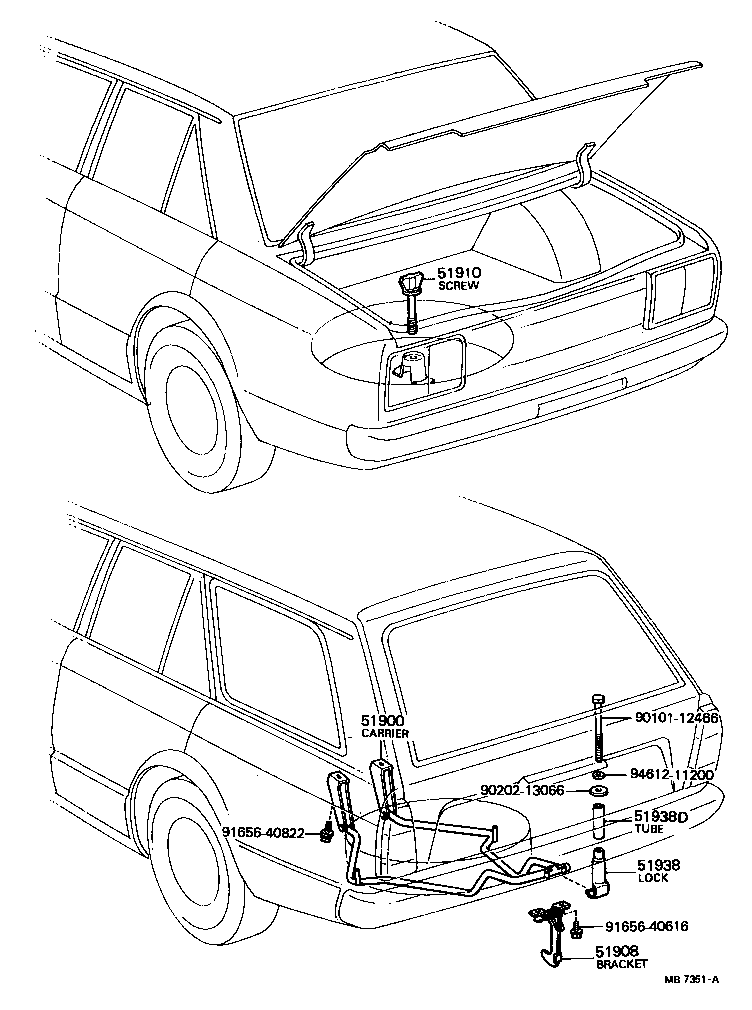 51900-15040 CARRIER ASSY, SPARE WHEEL product image