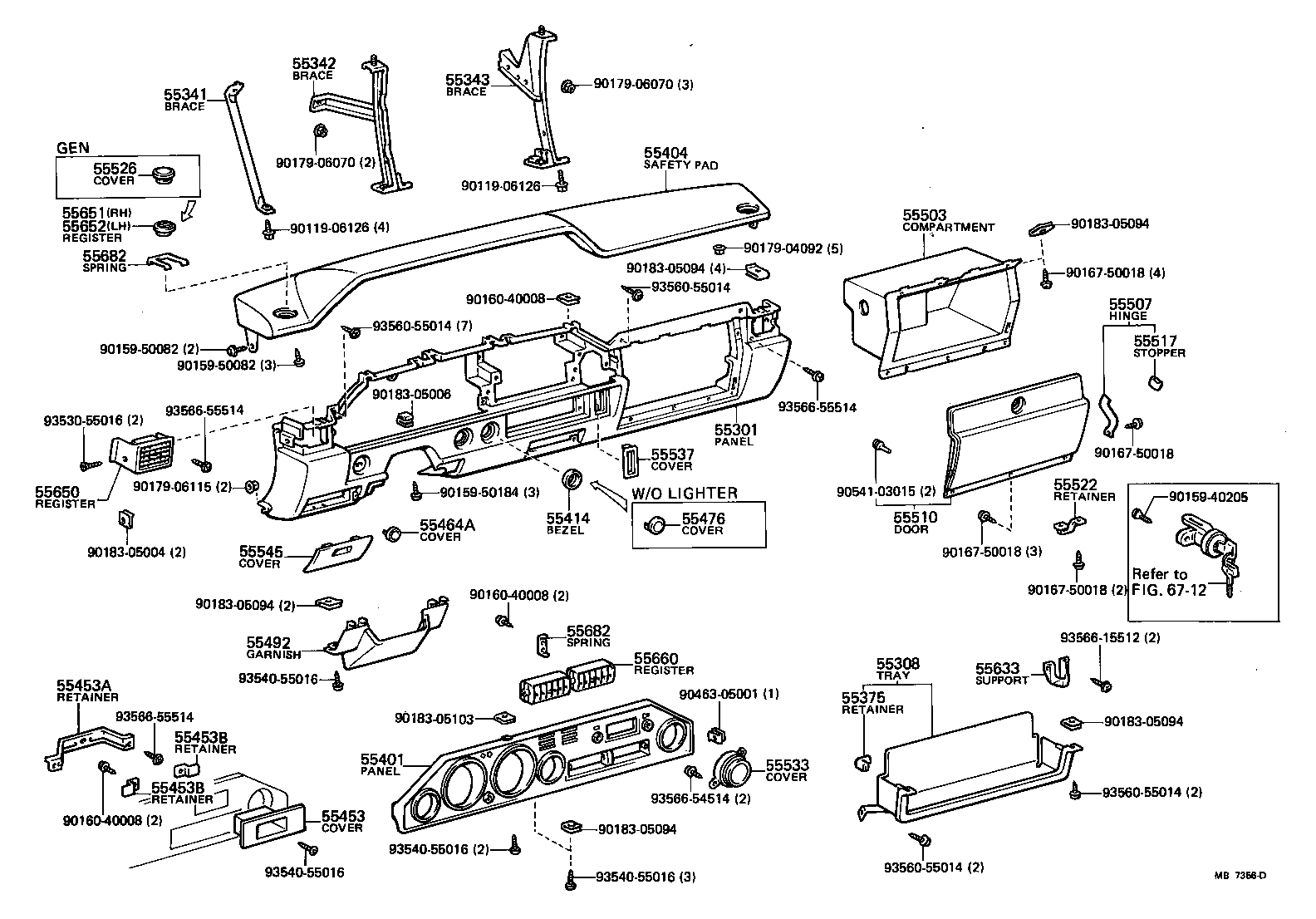 55404-14130 PANEL SUB-ASSY, INSTRUMENT CLUSTER FINISH product image