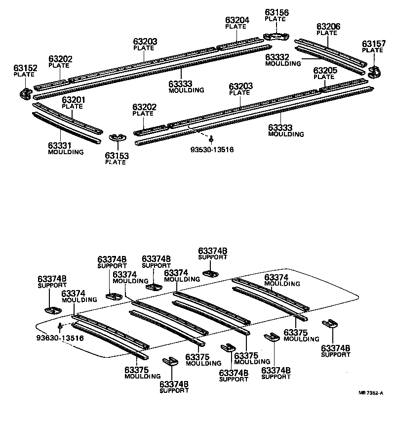 63314-90751 BOARD, ROOF, NO.4 product image