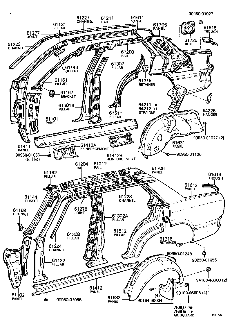61601-15902 PANEL, QUARTER, RH product image