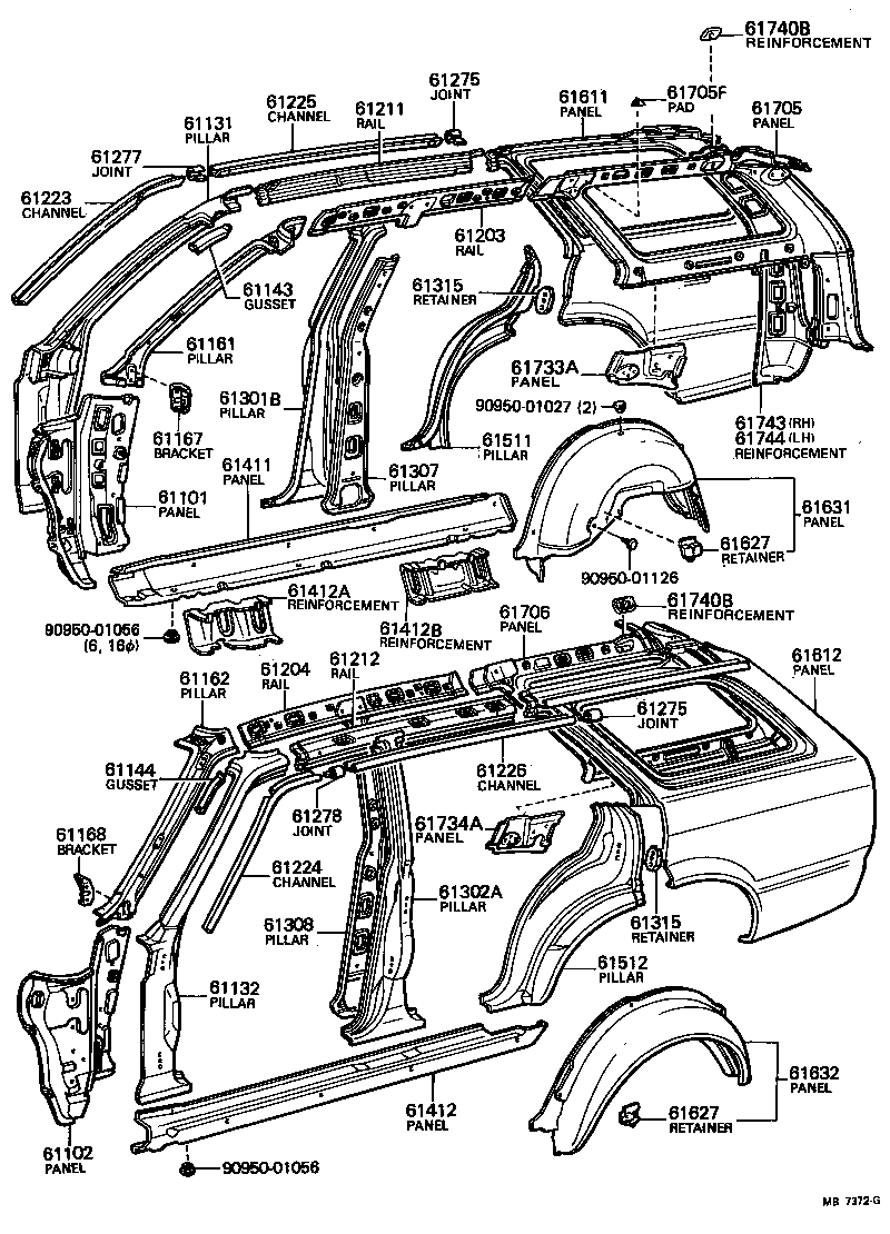 61601-15902 PANEL, QUARTER, RH product image