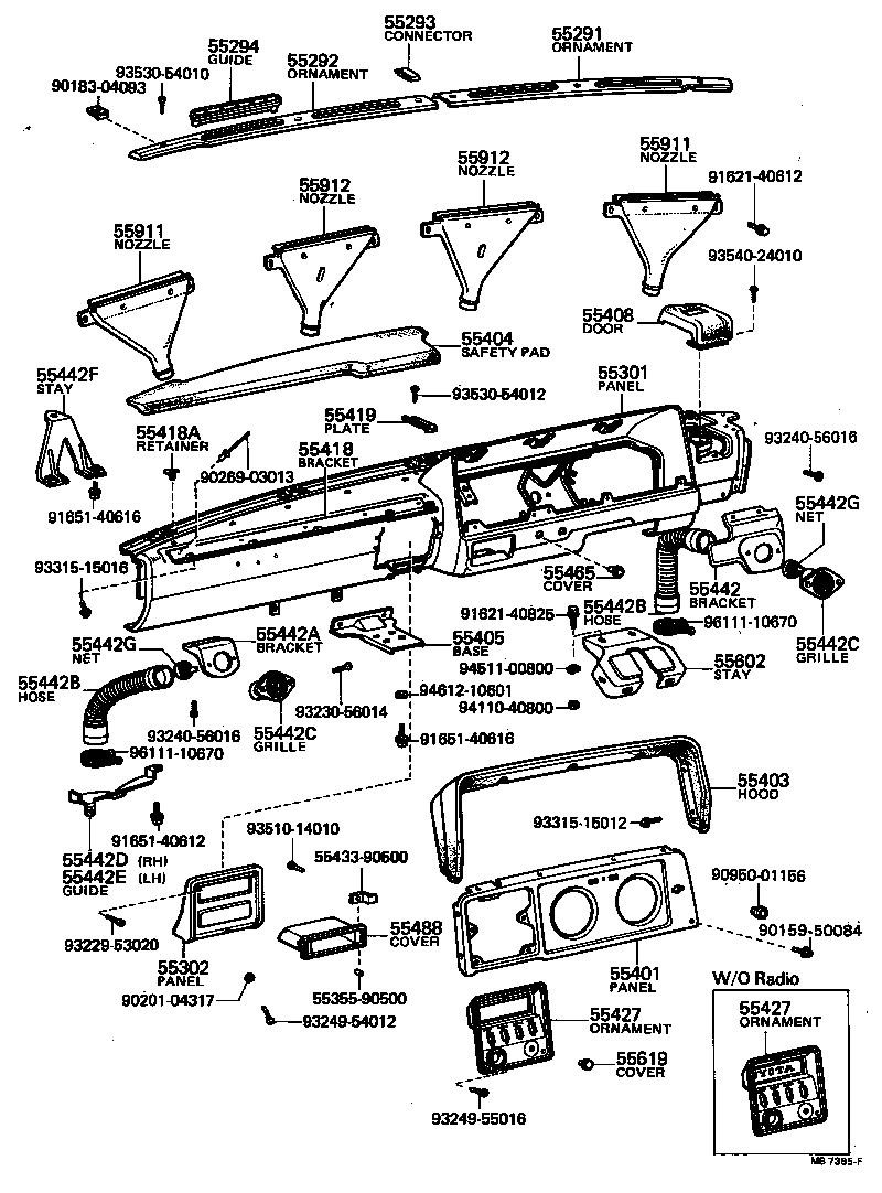 55306-90740 PANEL SUB-ASSY, INSTRUMENT CLUSTER FINISH product image