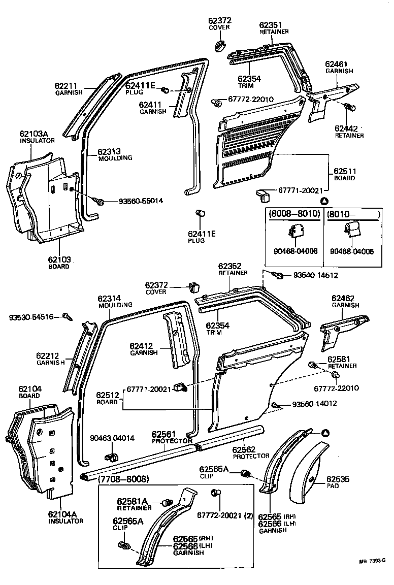 62333-15010-01 MOULDING, REAR DOOR OPENING TRIM, RH product image