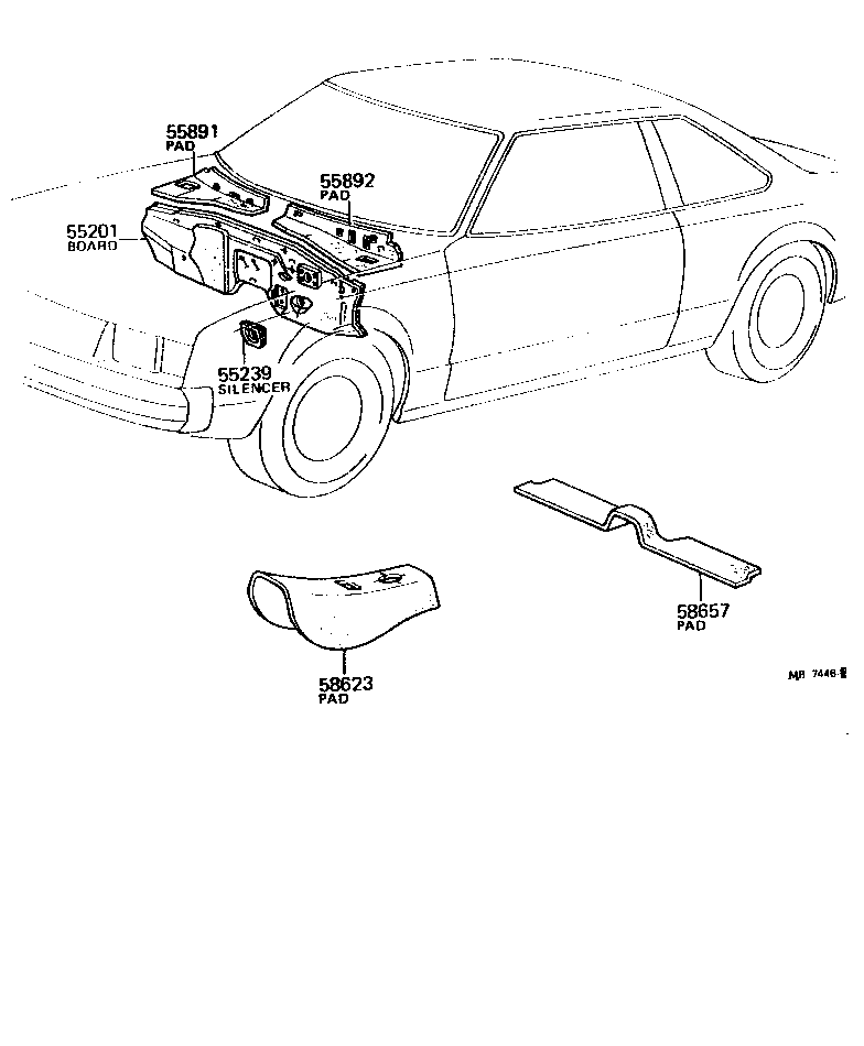 Toyota 55210-14071 BOARD SUB-ASSY, DASH PANEL SILENCER