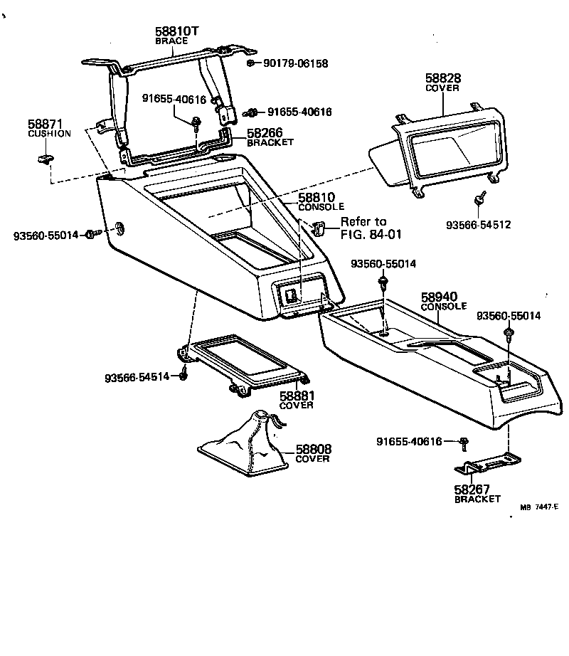 Toyota 58905-14030-01 DOOR SUB-ASSY, CONSOLE COMPARTMENT