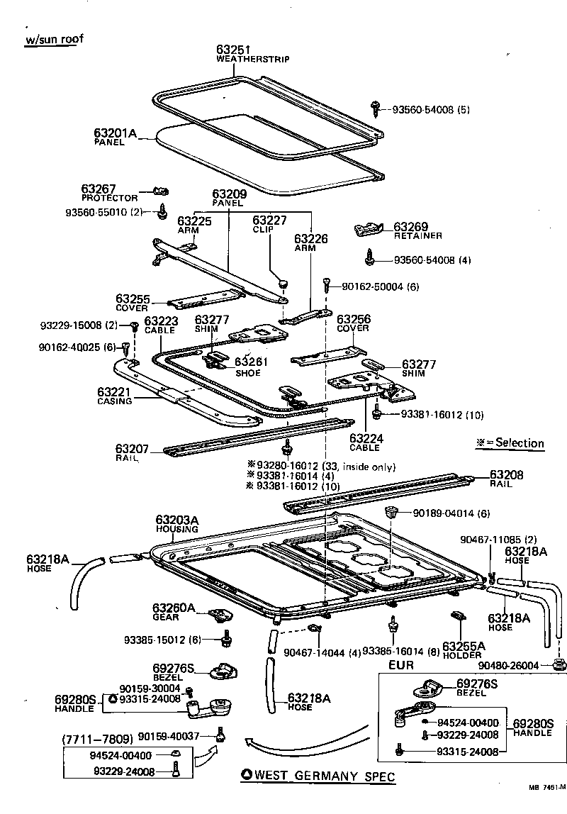 64801-14380 GLASS, BACK WINDOW product image