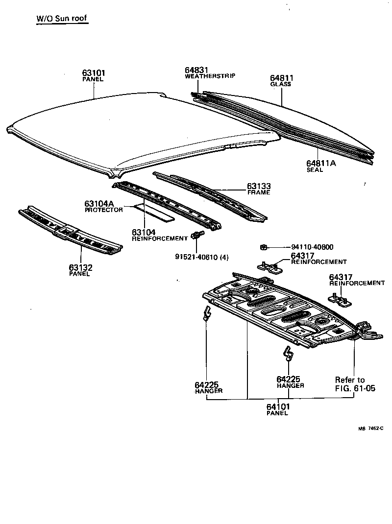 64801-14380 GLASS, BACK WINDOW product image