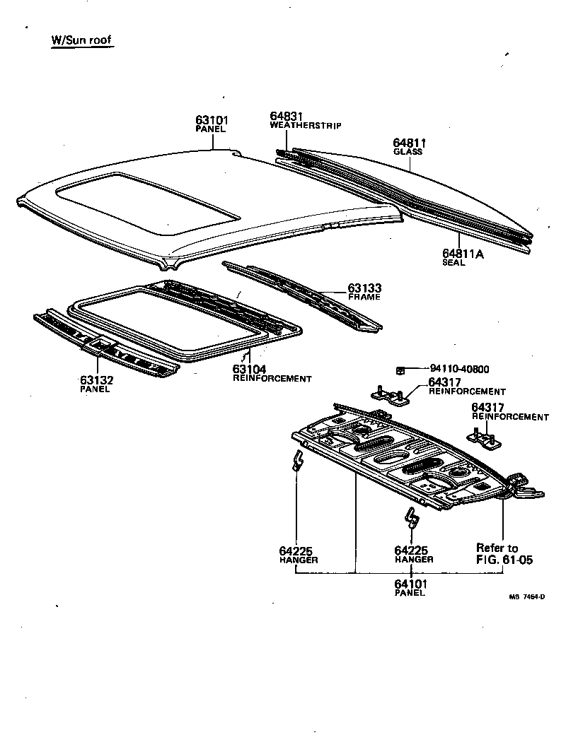 64801-14380 GLASS, BACK WINDOW product image