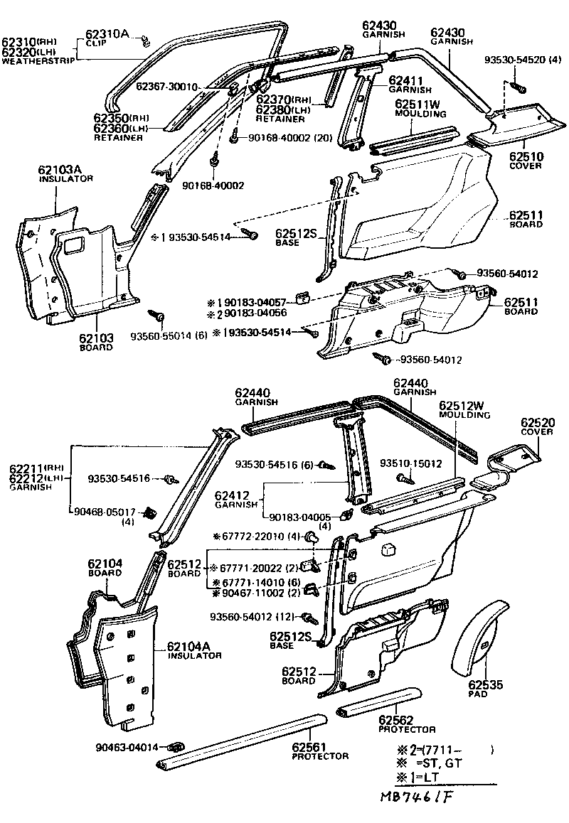 Toyota 62210-14010-14 GARNISH, FRONT PILLAR, RH