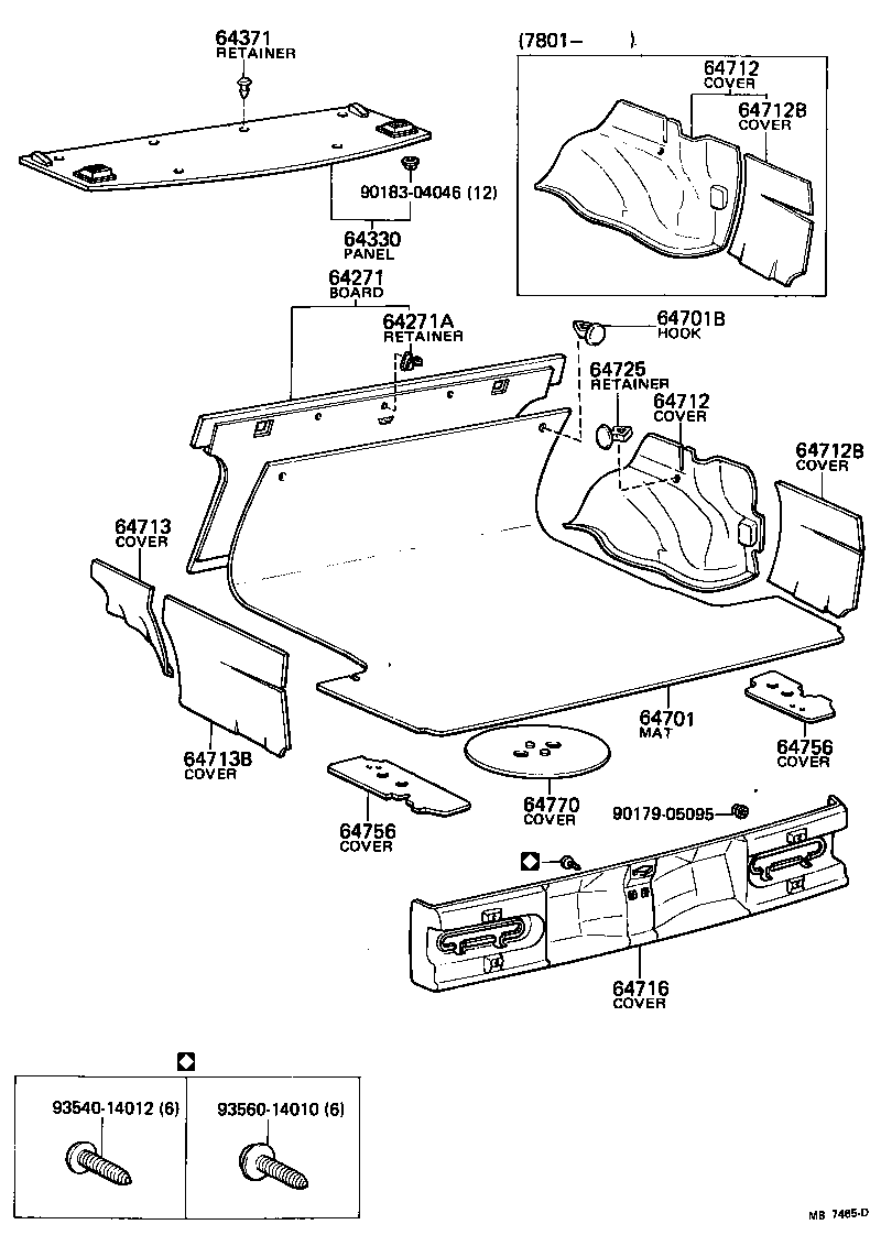 58703-14020 COVER, LUGGAGE COMPARTMENT SIDE product image