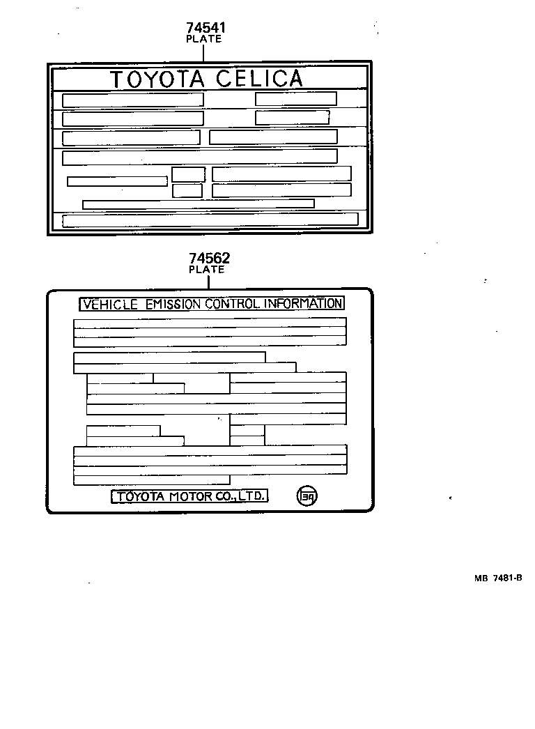 11298-34020 PLATE, EMISSION CONTROL SYSTEM INFORMATION product image