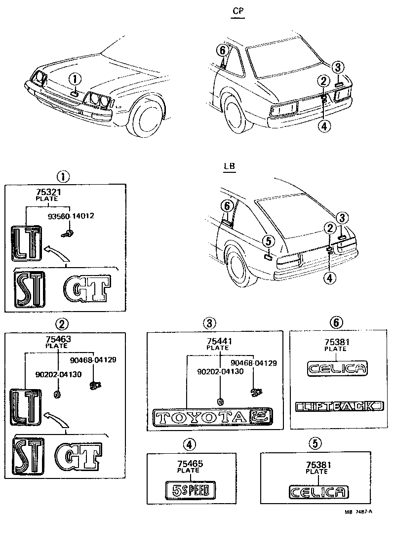 Toyota 75321-19415 PLATE, RADIATOR GRILLE OR FRONT PANEL NAME
