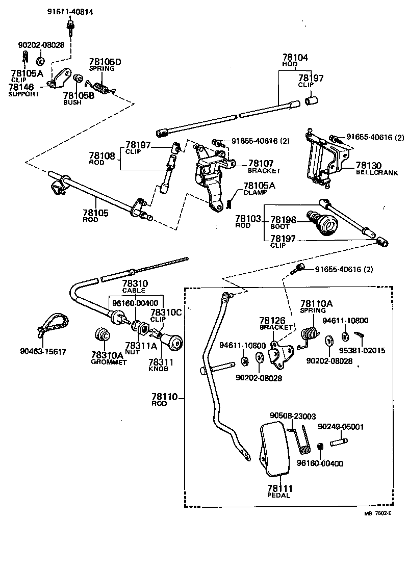 78015-14060 BELLCRANK ASSY, ACCELERATOR product image