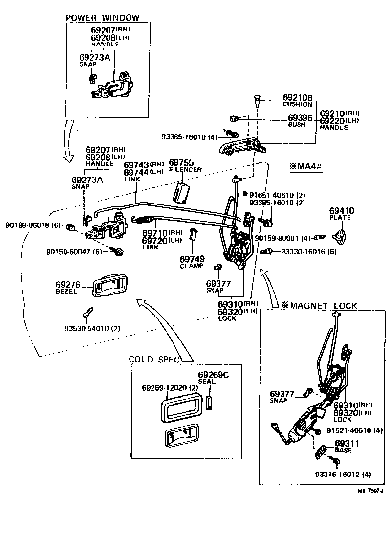 Toyota 69210-14030 HANDLE ASSY, FRONT DOOR, OUTSIDE RH