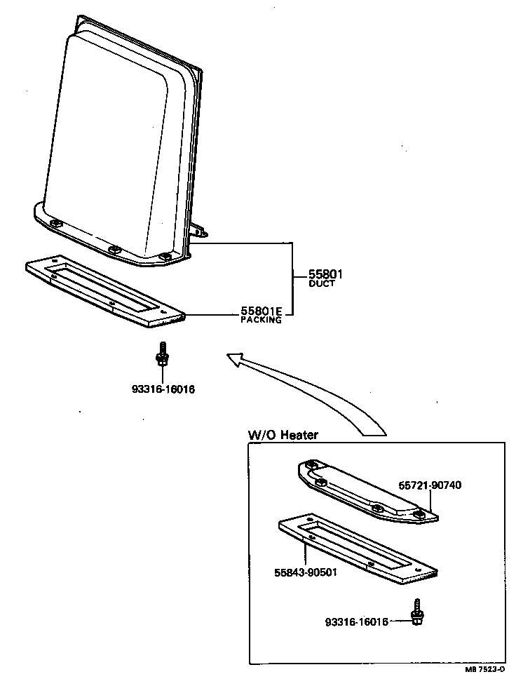 55710-90740 DUCT ASSY, COWL VENTILATOR product image