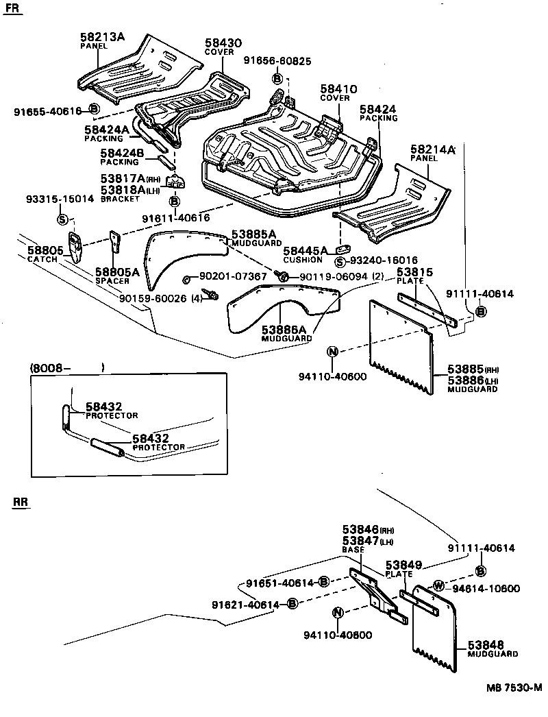 53707-92610 APRON, FENDER SIDE, RH product image