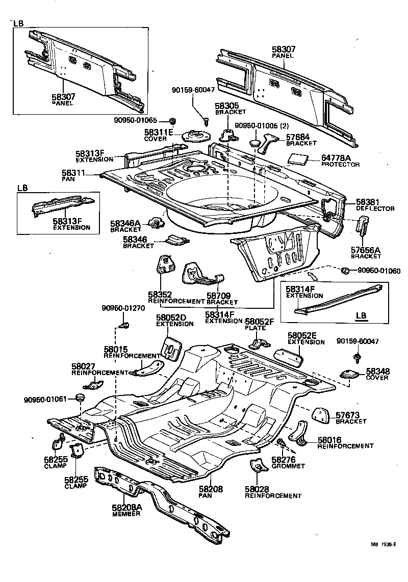 58307-14221 PANEL SUB-ASSY, BODY LOWER BACK product image