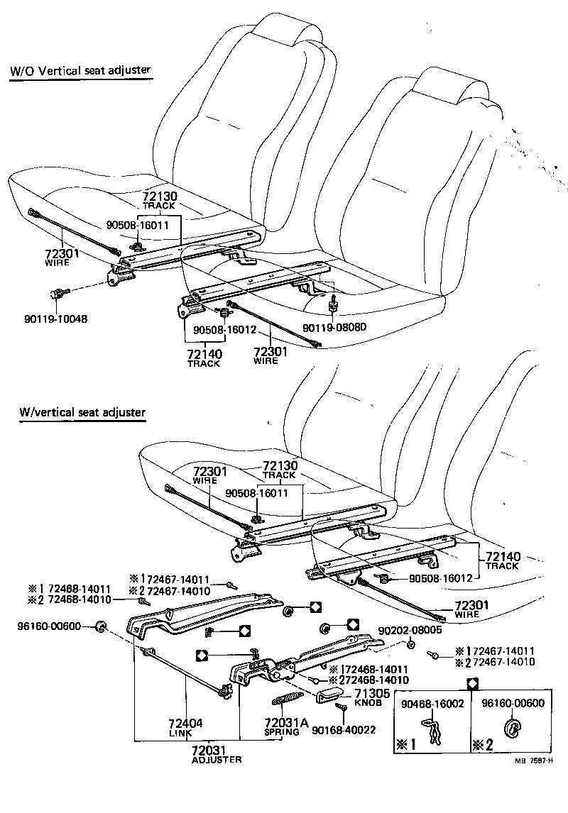 72130-14100 TRACK ASSY, RH SEAT, INNER product image