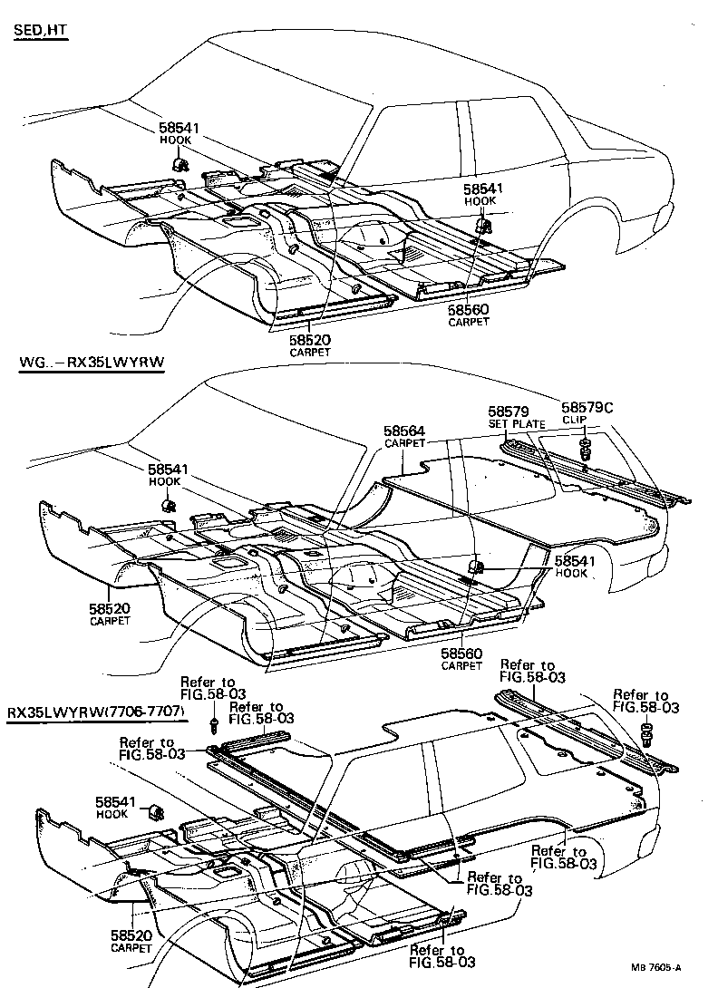 58540-22232-01 CARPET ASSY, FLOOR, REAR product image
