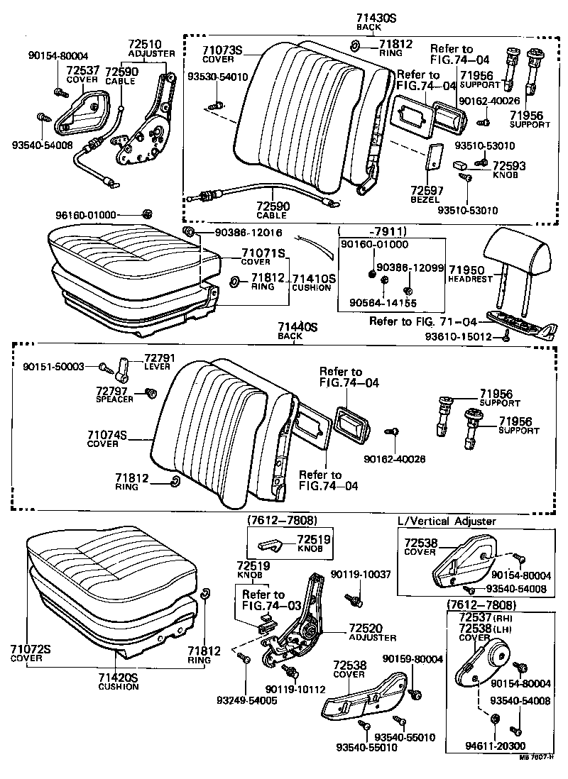71430-22650-03 BACK ASSY, FRONT SEAT(FOR BENCH TYPE) product image
