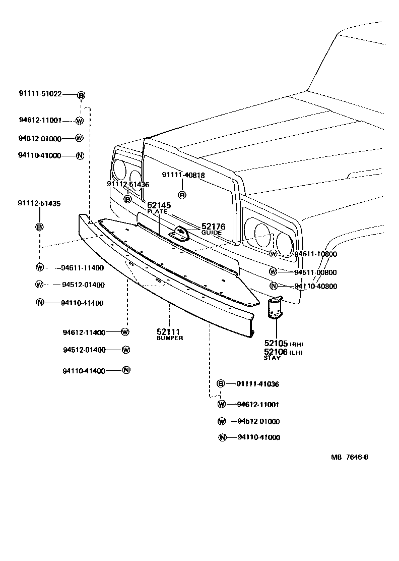 52111-55040 BUMPER ASSY, FRONT product image