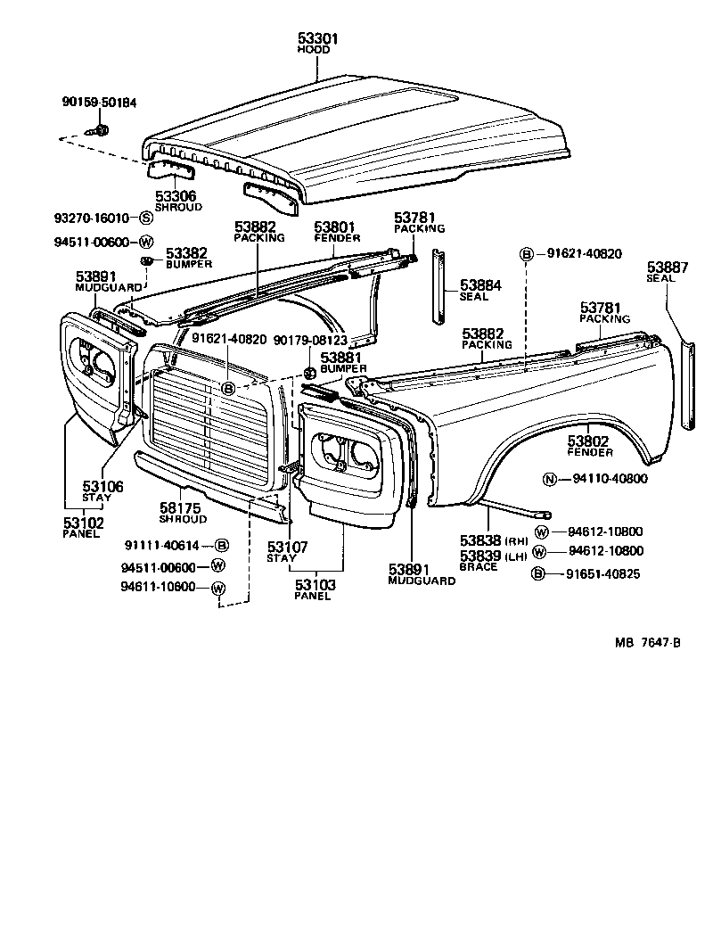 53801-95218 FENDER SUB-ASSY, FRONT RH product image