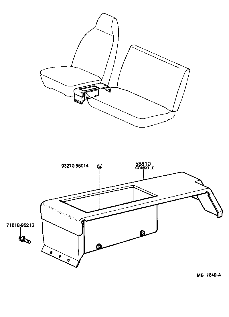 71810-95210 CONSOLE ASSY product image