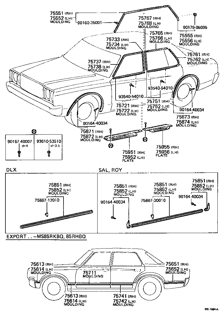 75552-91901 MOULDING, ROOF DRIP SIDE FINISH, LH product image