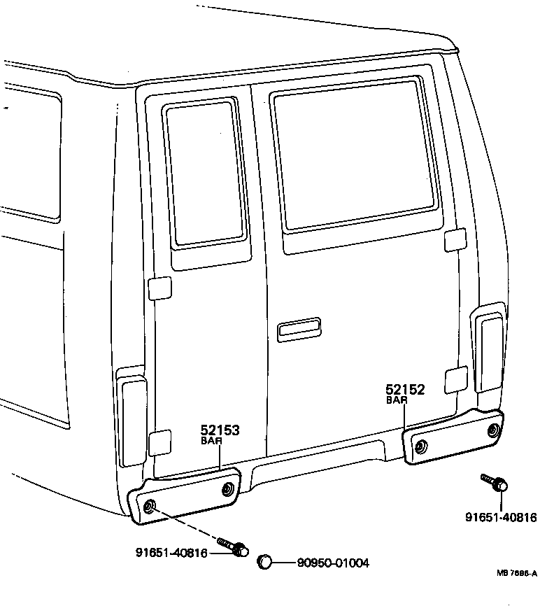 52154-92820 BRACKET, REAR BUMPER product image